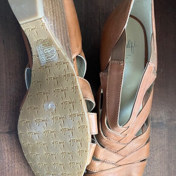 Amalfi by Rangoni - Leather Slip On Wedges - Picture 2 of 3